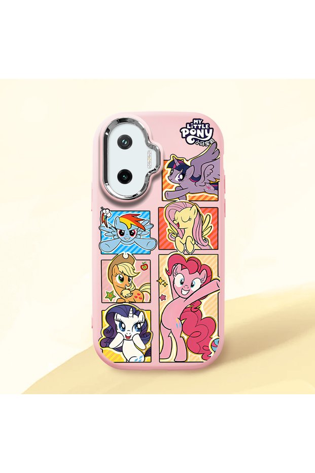 Poco F7 Compatible Shock-Absorbing Camera Protected Pink Silicone Case