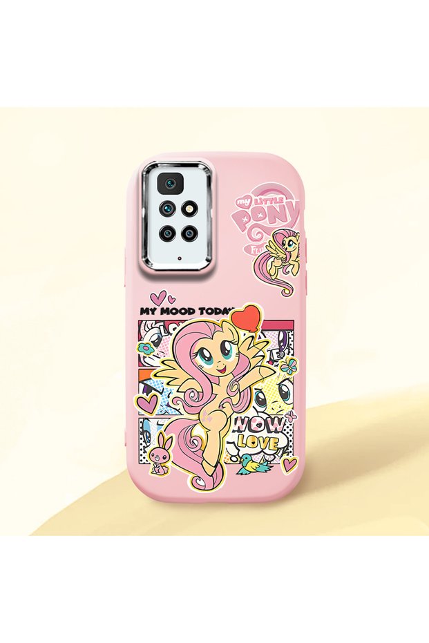 Redmi 10 2022 Compatible Shock-Absorbing Camera Protected Pink Silicone Case