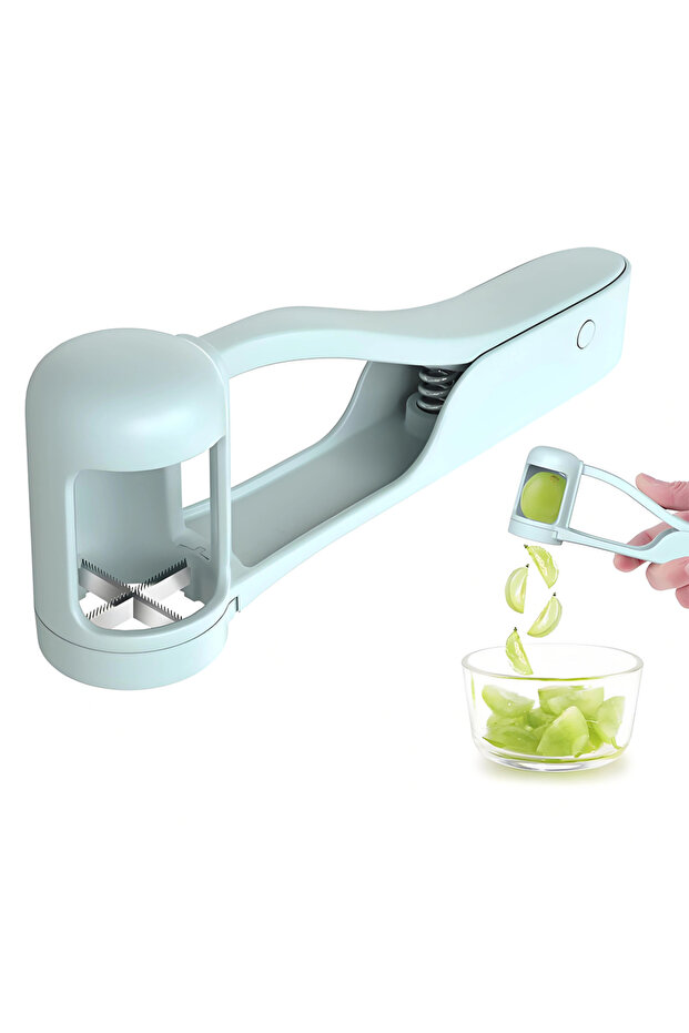 blue New Grape Cherry Tomato Strawberry Cutter Quarter Slicer Tool Stainless Steel Kitchen Gadget Fr