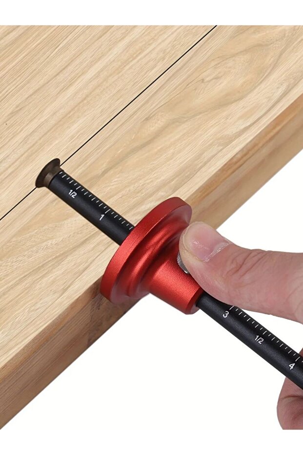 Red Wheel Marking Gauge Metric/Inch Woodworking European Style Scriber Carpentry Parallel Line Drawi
