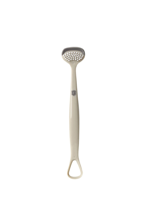 White Triple Effect Tongue Scraper Tongue Scraping Plate Oral Cleaning Brush Reusable Fresh Breath O