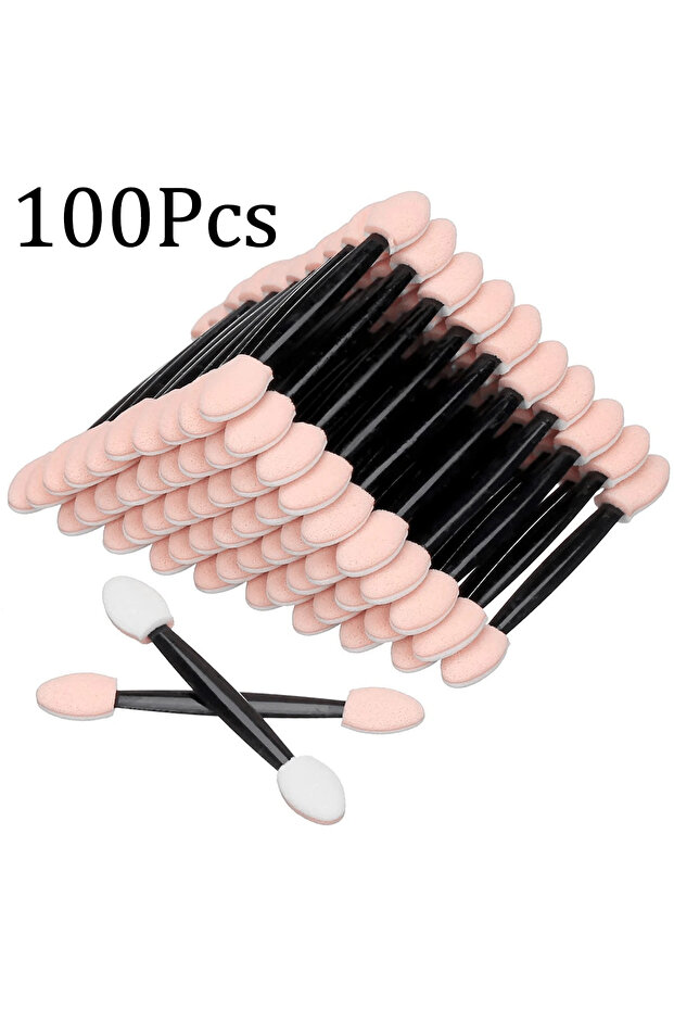 10Pcs-Black Bag 10/30/50/100/150Pcs Sponge Stick Eye Shadow Brush Applicators Double Head Cosmetic S