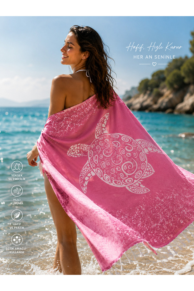 Beach Towel Peshtemal 90X180 cm Quick Drying Lightweight Textured