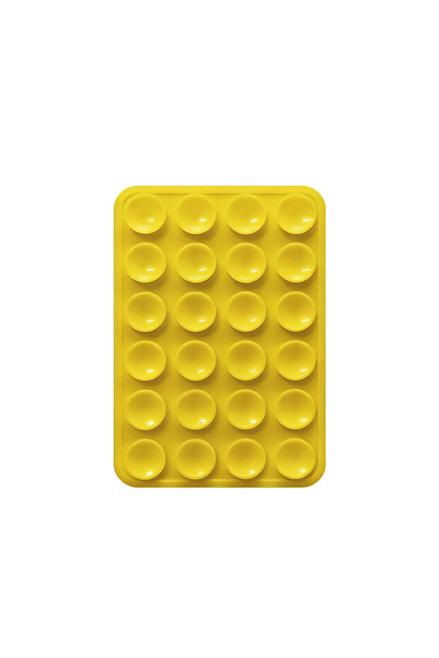Yellow Double Side Silicone Suction Pad For Mobile Phone Fixture Suction Cup Backed Adhesive Silicon