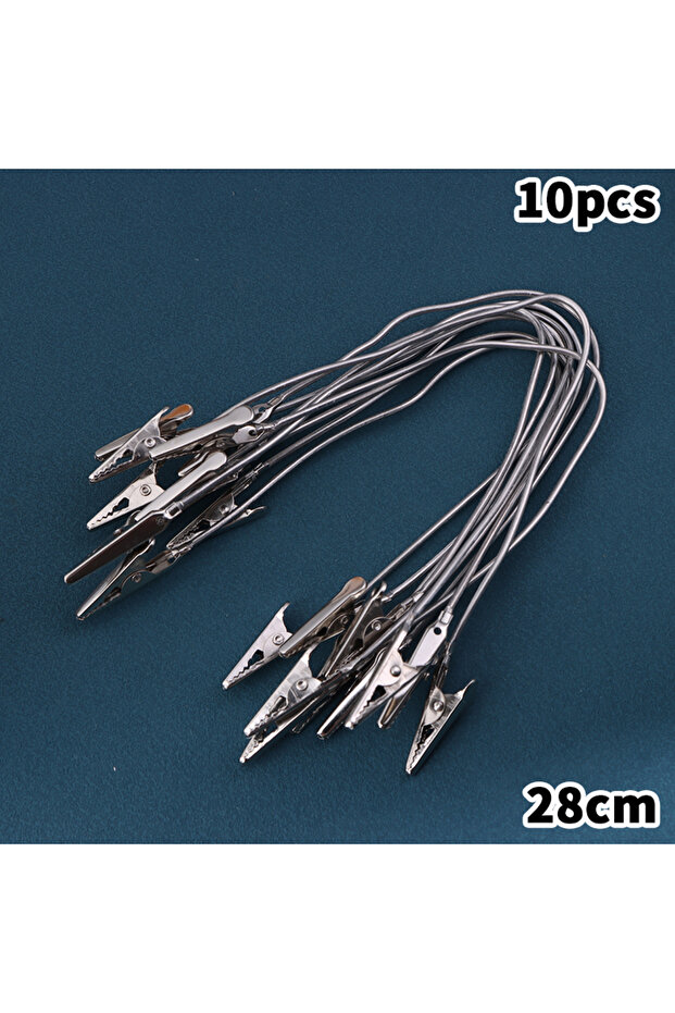 28CM 10Pcs 18/21/28CM Double Headed Metal Incense Clip Mosquito Coil Holder Universal Crocodile Clip