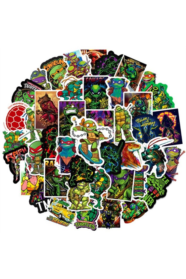 50pcs 50Pcs Teenage Mutant Ninja Turtles Stickers Cartoon and Anime Character Derivative Decorations