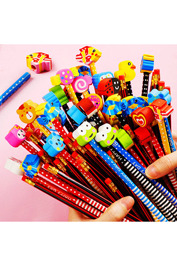 30PCS 20/40PC Cartoon Pattern Pencils Children's Birthday Party Wedding Guest Gifts Souvenirs Back t