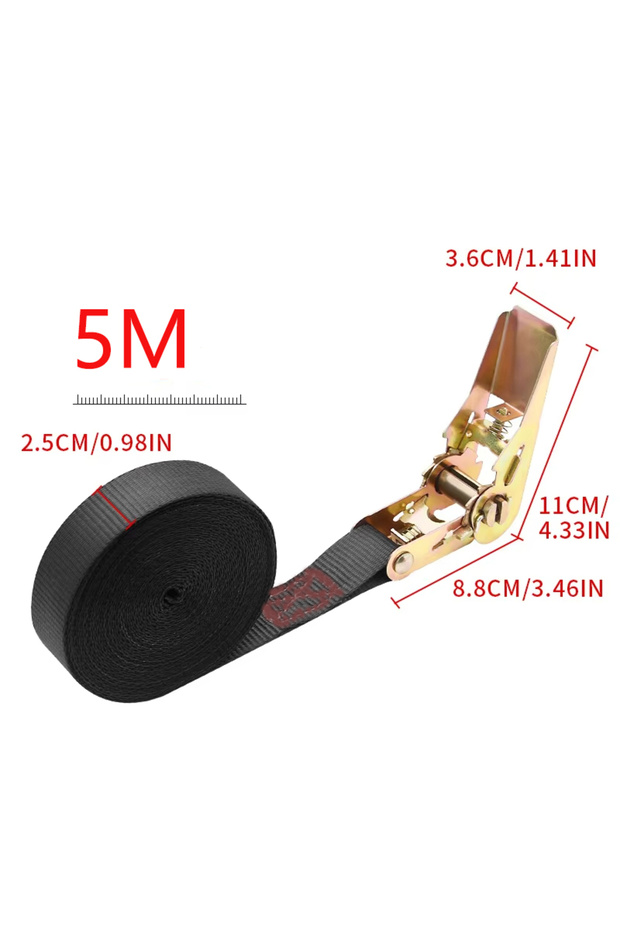 black bl 5m Truck Binding Strap Tightener Small Ratchet Tightener Self-Locking Rope Tightener Cargo