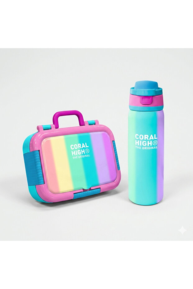 Kids Stainless Steel Lunch Box and Steel Thermos Set
