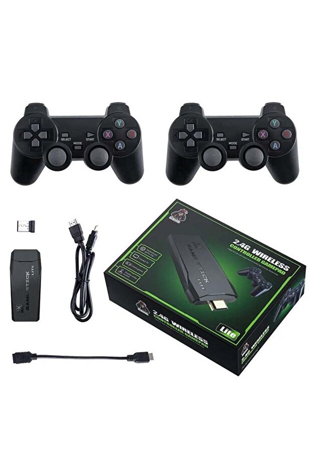 Console 4K HD Video Console 2.4G Dual Wireless Controller Classic 64GB Retro TV Console 10000 Stick