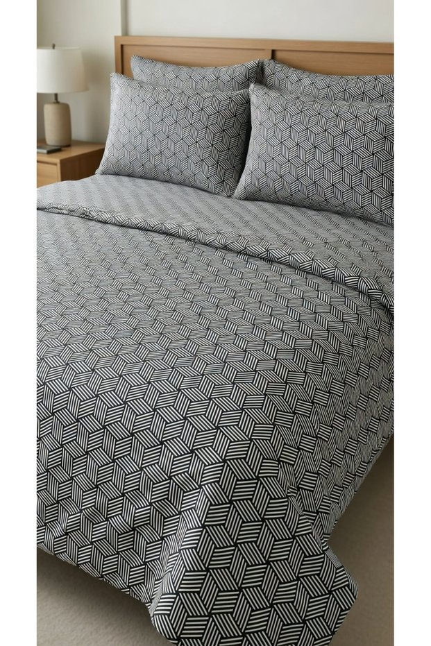 100% Cotton Muslin Duvet Cover Set Double Size 200X220 Bedroom – Soft Breathable Fabric