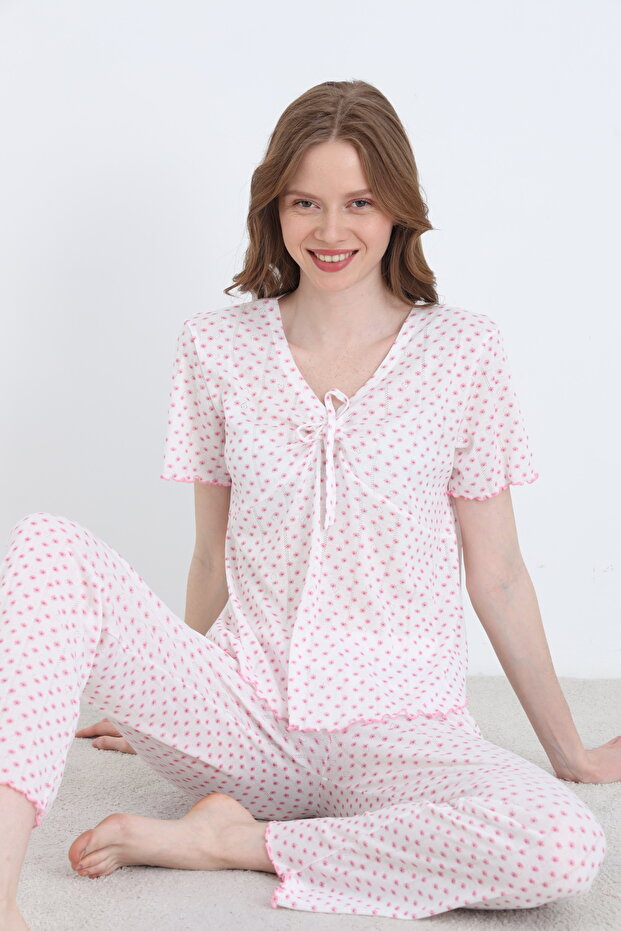 Jacquard Viscose Tie-Dye Women's Pajama Set