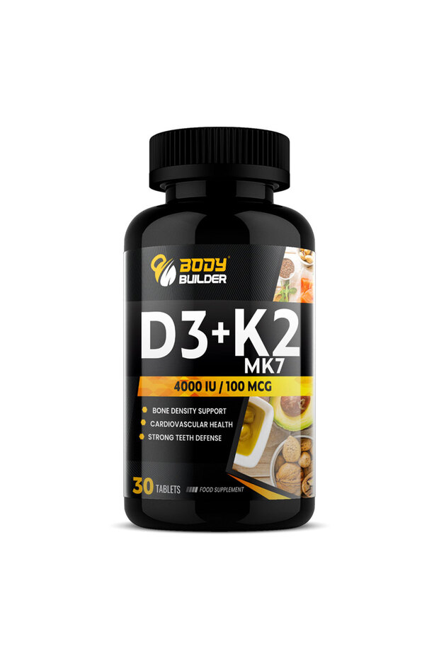 Vitamin D3 + K2 30 Tablets – Strong Bones, Calcium Absorption & Immune Formula