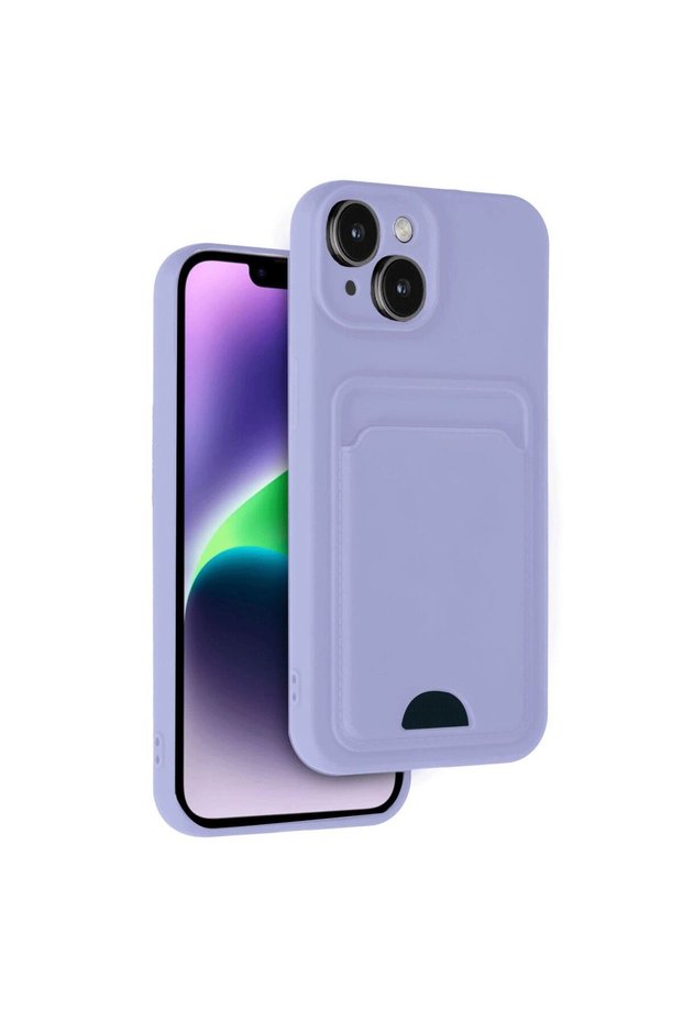 iPhone 14 Case Kelvin Silicone with Business Card - Lilac