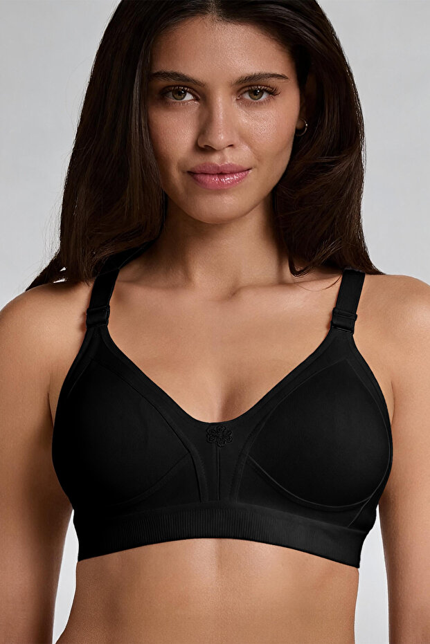 Supportless Wireless Thick Rubberized Gathered Bra