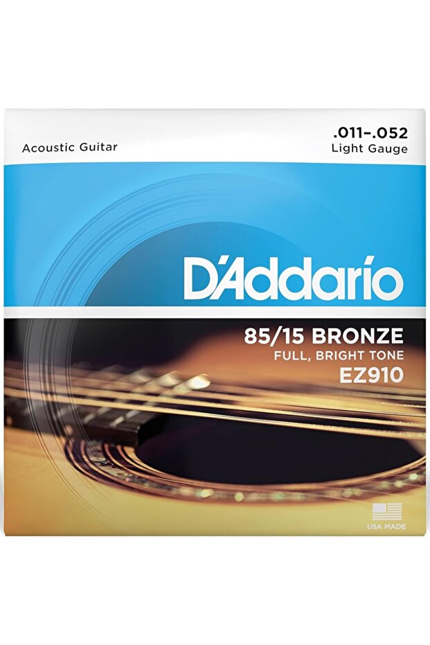 EZ910 85/15 Bronze Set Acoustic Guitar Strings Light - 11-52
