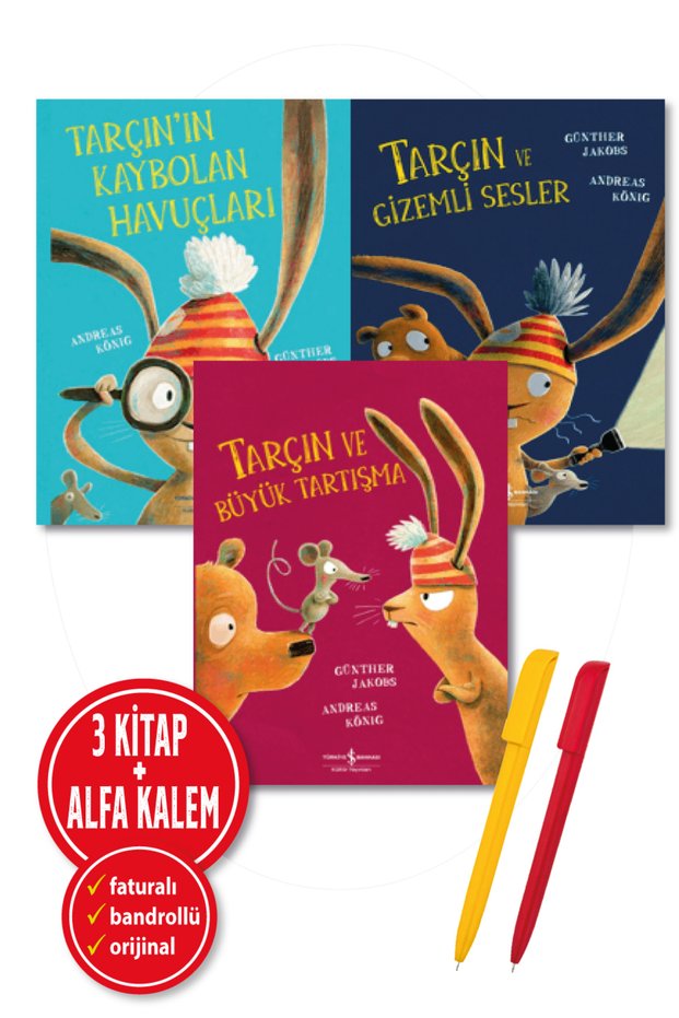 Alfa Kalem + Tarçın'ın Kaybolan Havuçları + Tarçın Gizemli Sesler + Büyük Tartışma Andreas König 3 Books