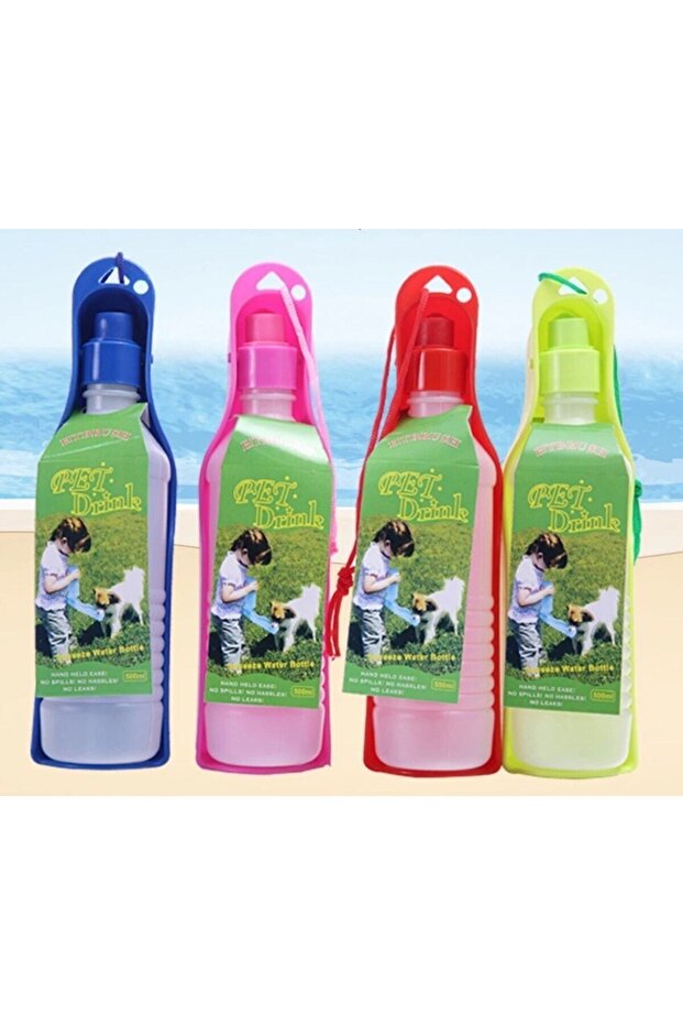 Pet Plastic Washable Portable Water Bottle Connected Water Container Mixed Color Send 1 Piece