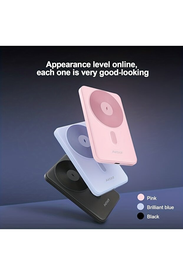 5000mAh MagSafe Magnetic Power Bank Wireless Charger for iPhone 12-16 Series Pink