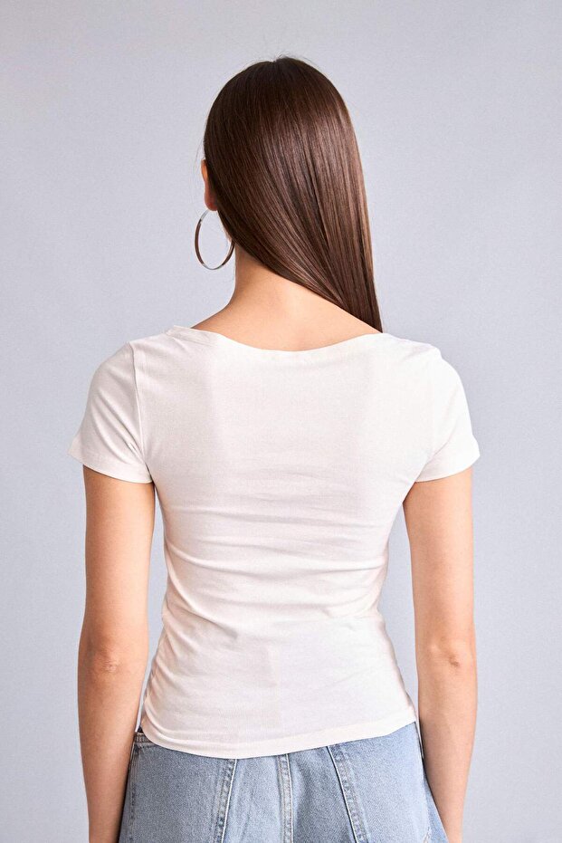 Fitted Basic T-Shirt H8076Ax26Sm - 5