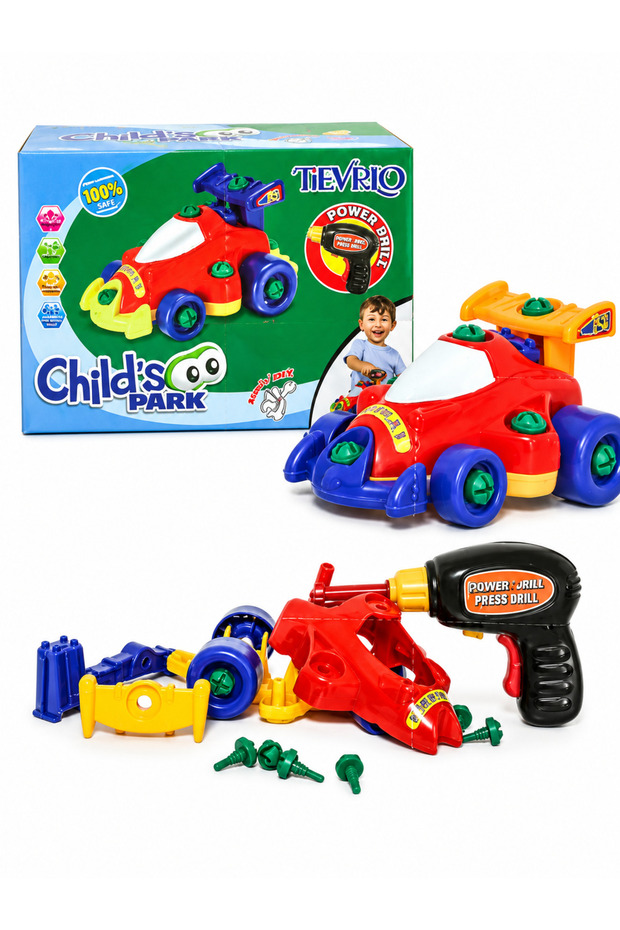Take a Part Car Assemble Toy with Electric Drill & Tools. STEM Education Racing Car for Ki...