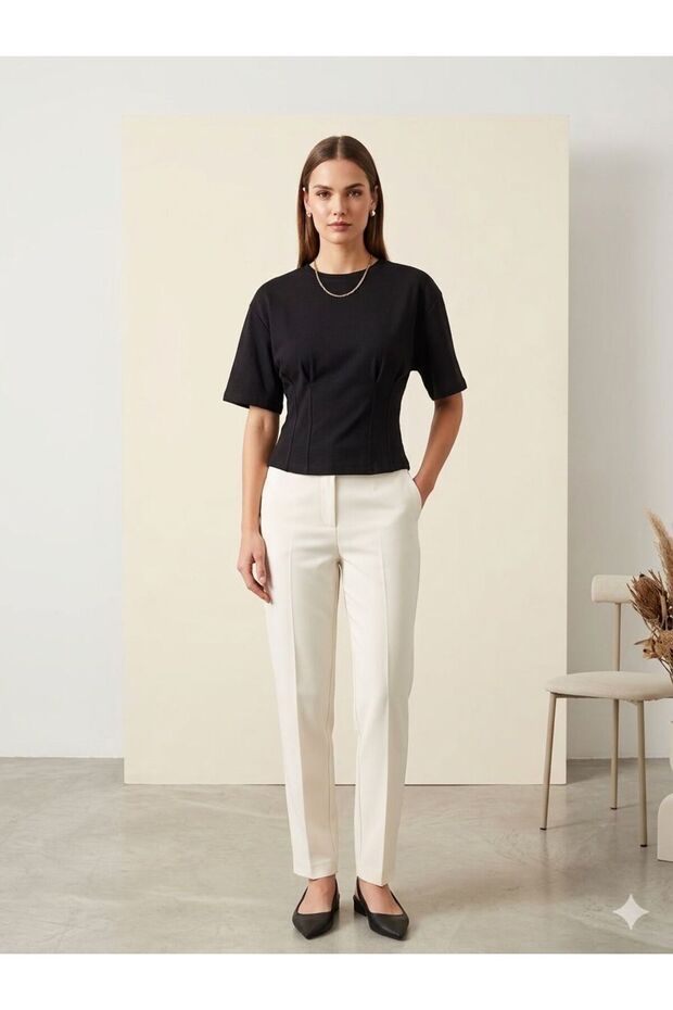 Women's Black Dart Detailed Blouse
