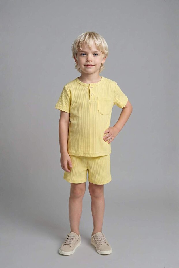 Short-Sleeved Top Shorts Bottom 2-Piece Pajama Set Baby Boy H5378A526Hs