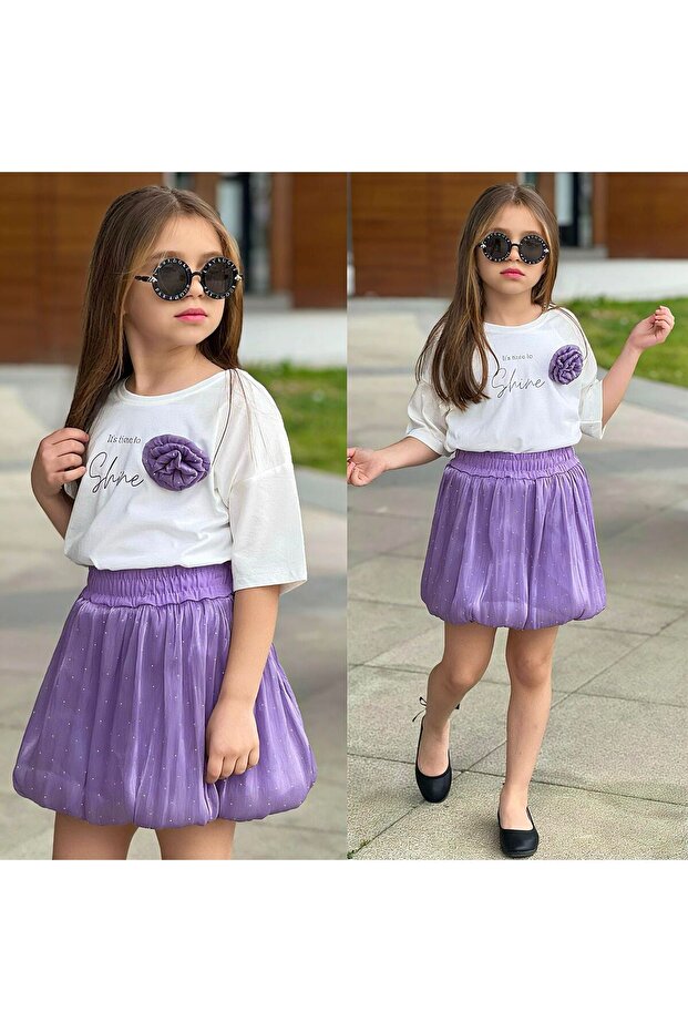 Balloon Skirt Kokoş Set - Age 3/10 - 31749