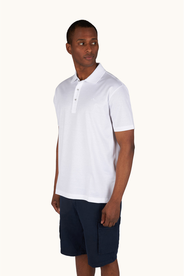Men's Knitted Cotton Polo Shirt