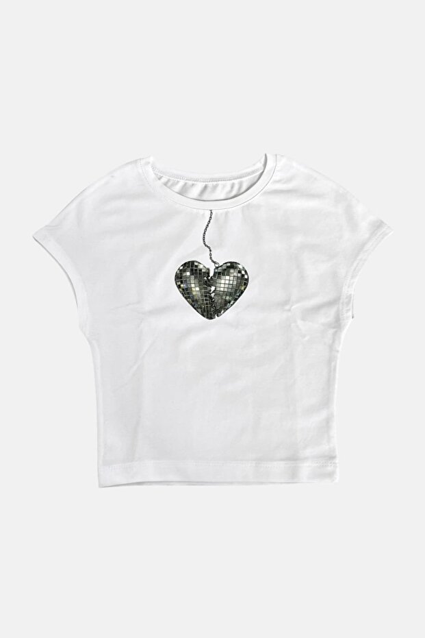 BROKEN DISCO HEART PREMIUM CROPPED