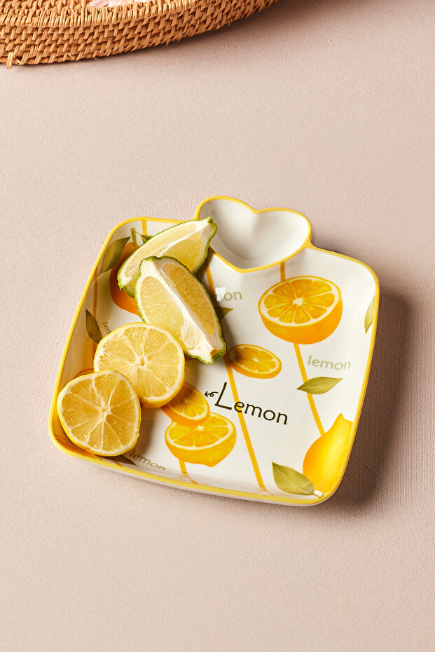Lemon Lemon Patterned Presentation Bowl 19 cm - 2