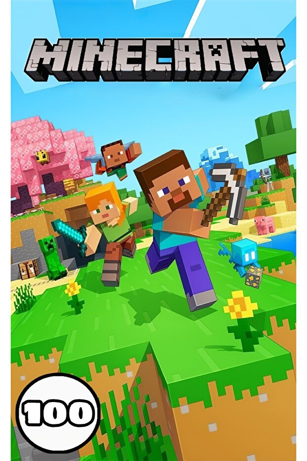 Coloring book, 100 Minecraft illustrations, A4