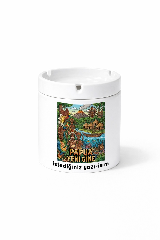 Papua New Guinea - Papua New Guinea City Double Sided Printed Porcelain Magic Mug Cup