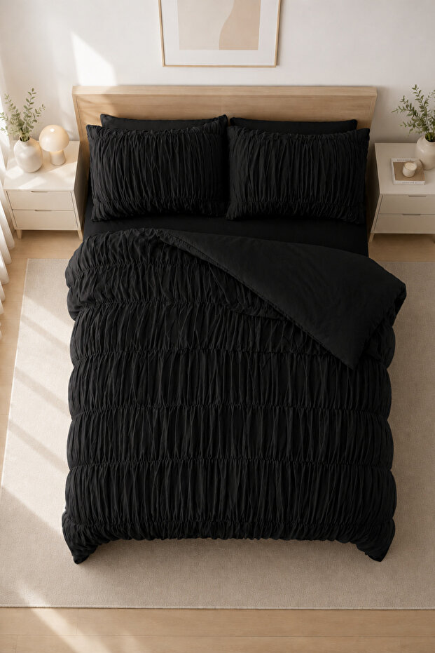 Riva Drawstring Double Duvet Cover Set | 200 X 220 cm