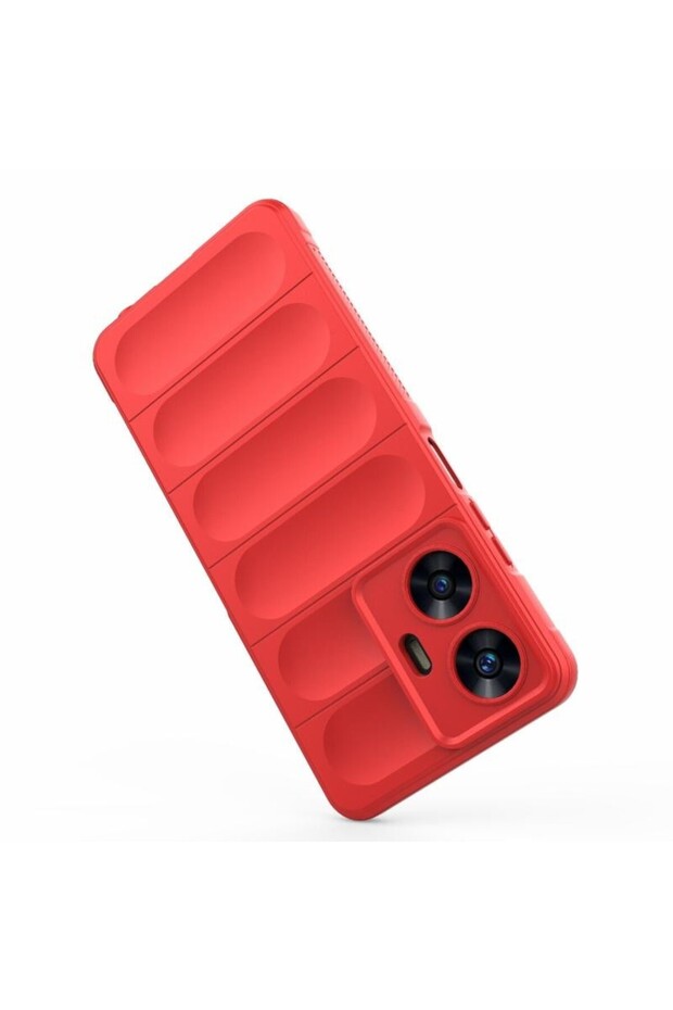 Magic Shield Θήκη Σιλικόνης Red (Realme C55) - 6