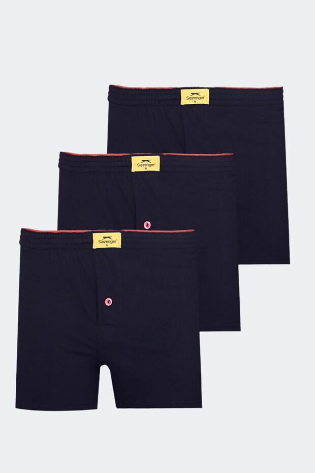 Casual and Comfortable Navy Blue Boxer Men's Underwear Set, Ideal for Everyday Use 3-Pack