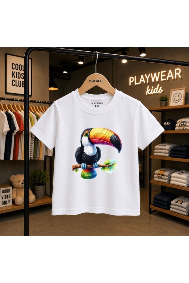 Kukuman Printed 100% Children's Unisex T-Shirt 5 6 -7 8-9 10 -11 12 Years Old