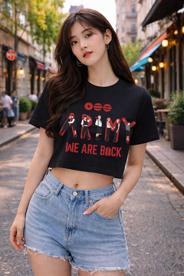 Arirang World Tour Bts Printed Crop Tshirt
