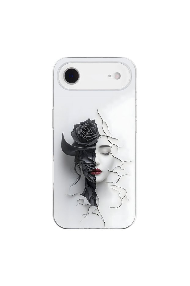 حافظة شفافة متوافقة مع iPhone 17 Air بتصميم Esthetic Face 4