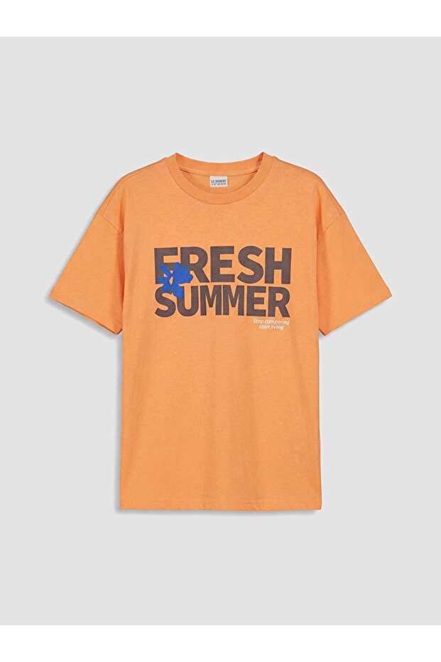 LCW Kids Crew Neck Printed Boys' T-Shirt