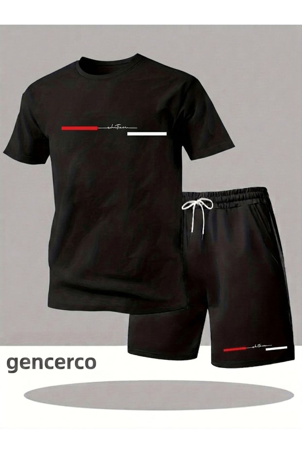 Whatever printed men's premium oversize top and bottom set t-shirt and shorts set