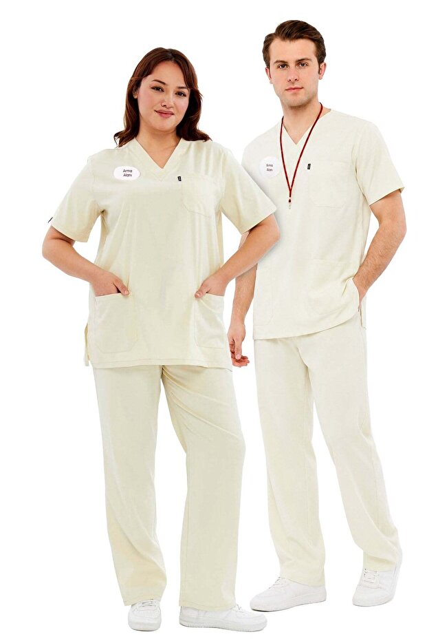 Comfy - Large Size Technician Uniform Lycra Scrubs (Compliant with New Regulations - Moth) (Jewelry)