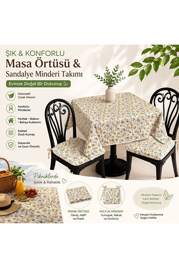 MASA ÖRTÜSÜ VE SANDALYE MİNDERİ