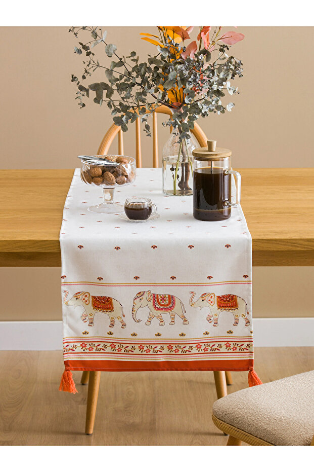 Lcw Home Beige Elephant Printed Runner 45X150 cm