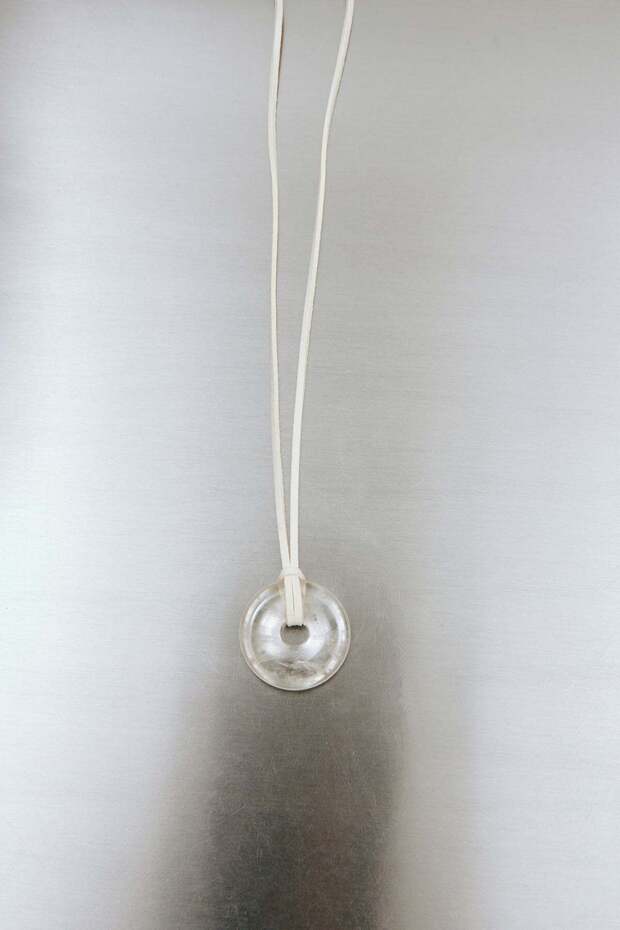 Transparent Glass Clear Necklace