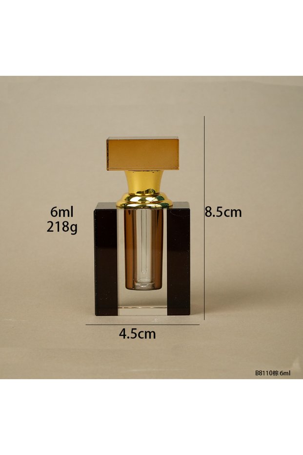 1pcs Crystal Perfume Essential Oil Bottle 6ml B811B-BROWN