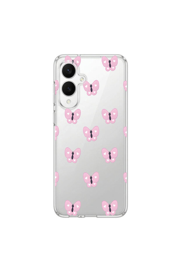 Samsung Galaxy S25 Edge Compatible Butterfly 2 Design Transparent Case