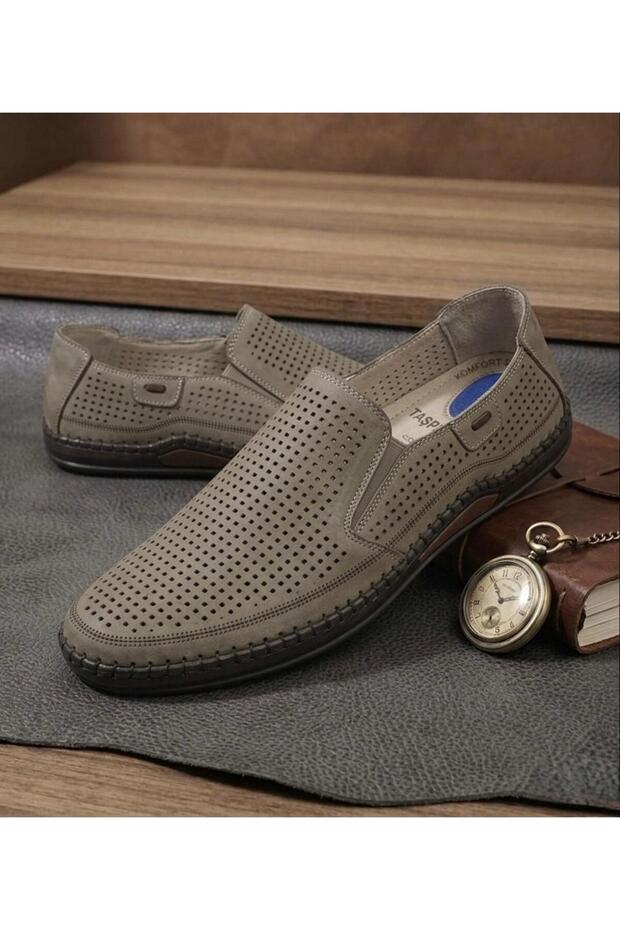 100% Genuine Leather Orthopedic Men's Summer Lightweight Comfortable Daily Sandals, Non-Sweating, Large Size 40-48