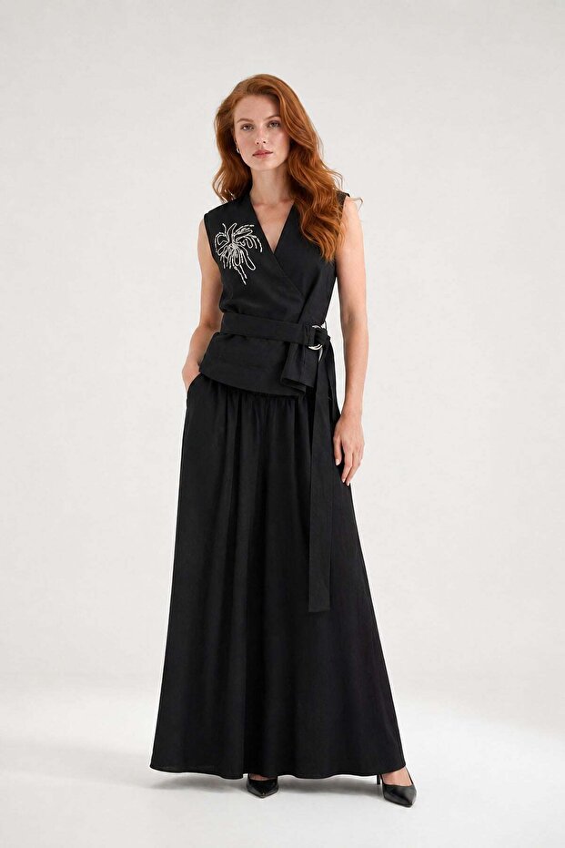 Women's Begonia Vest Suit Black 31391