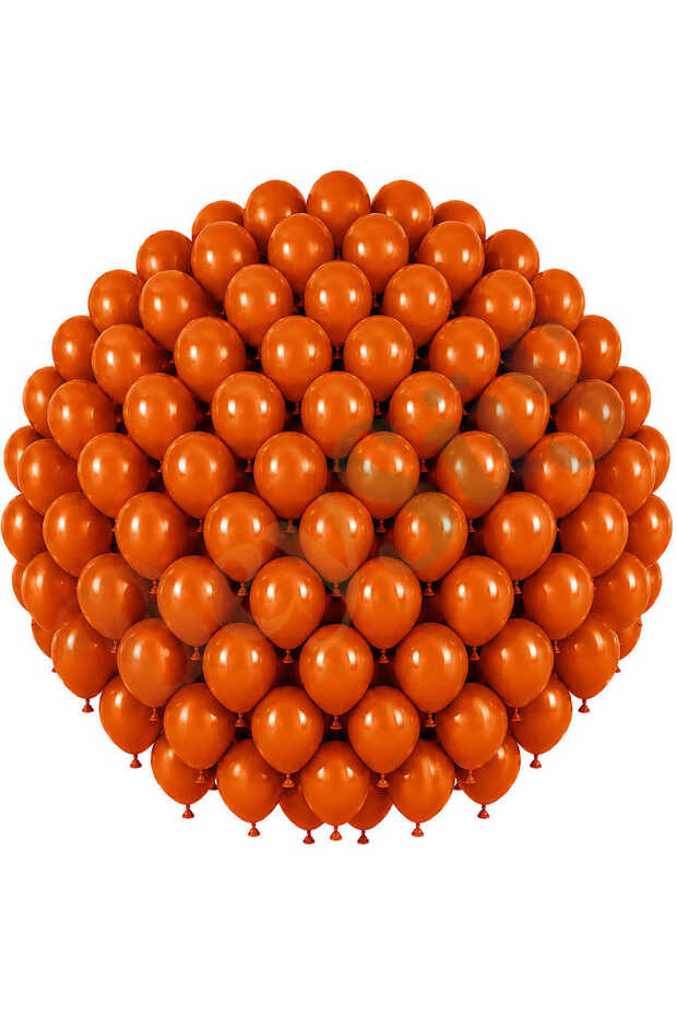 Burnt Orange Color Latex Retro Balloon (30 cm) - 100 Pieces